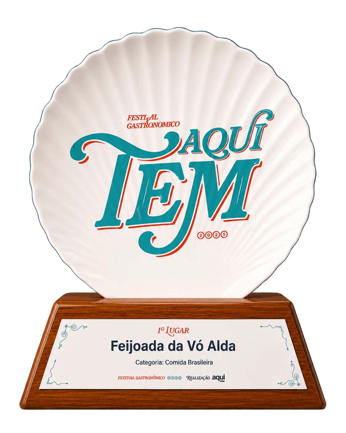 Troféu Aqui Tem 2025 de 1º lugar da Feijoada da Vó Alda na categoria Comida Brasileira